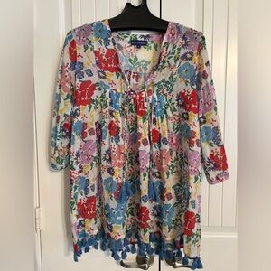 Like new! RO’S GARDEN floral tunic dress. Size S.